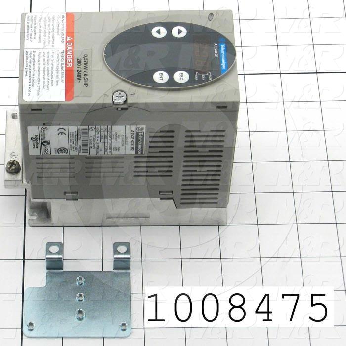 AC Drive, Altivar31 Series, 0.37KW (1/2HP), 208-230VAC, 1 Phase