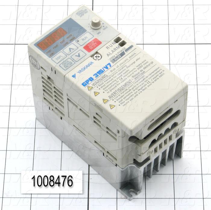 AC Drive, CIMR-V7 Series, 0.37KW (1/2HP), 240VAC, 3 Phase