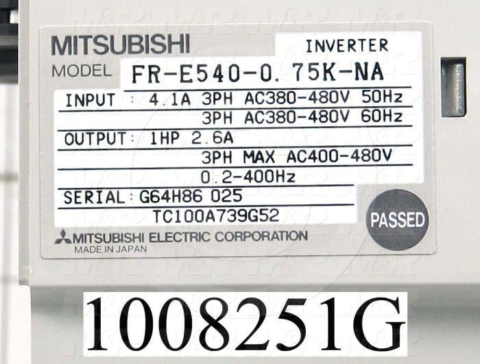 AC Drive, E540 Series, 0.75KW (1HP)