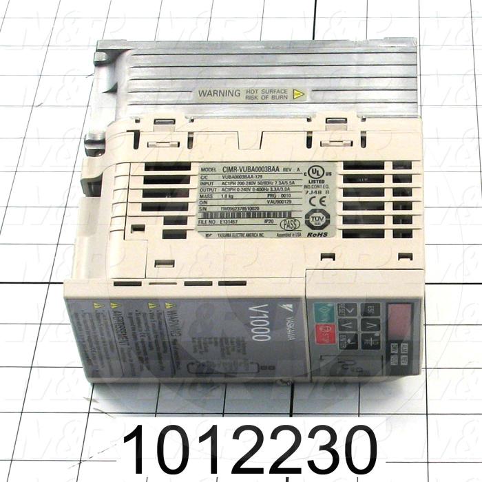 AC Drive, V1000 Series, 0.37KW (1/2HP), 220VAC, 1 Phase