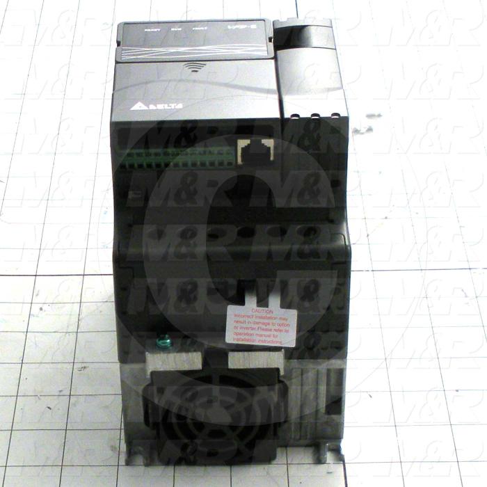 AC Drive, VFD-E Series, 0.75KW (1HP), 110VAC, 1 Phase, 230VAC Output, 3 Phase