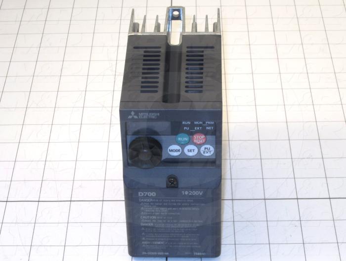 AC Drive, VFD, FR-720 Series, 1/2HP, 208-230VAC, 1 Phase, 230VAC Output, 3 Phase