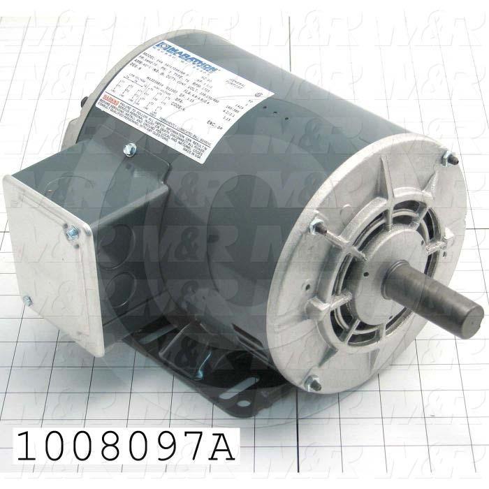 AC Motor, 1HP/1.5HP, 143T Frame, 1425/1725 RPM, 190/380-230/460VAC, 3 Phase, 50/60Hz