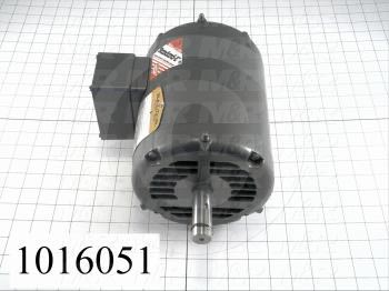 AC Motor, 1HP, 143T Frame, 1725 RPM, 208-230/460VAC, 3 Phase
