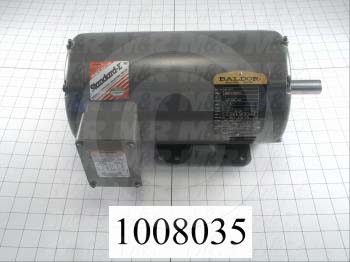 AC Motor, 3HP, 145T Frame, 1725 RPM, 208-230/460VAC, 3 Phase, 60Hz