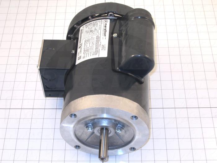 AC Motor, Open Drip Proof, 3/4HP, 56C Frame, 1425/1725 RPM, 115/208-230VAC, 1 Phase, 50/60Hz, With Junction Box, 5/8" Shaft