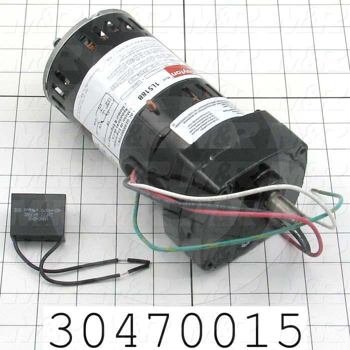 AC Motor, Parallel Shaft, 1/20HP, 95 RPM, 230VAC, 1 Phase, 50/60Hz, 0.30, None Junction Box, 1/2"X 1.00" Shaft