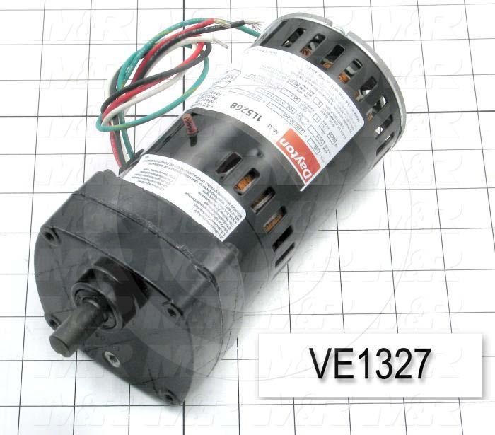 AC Motor, Parallel Shaft, 100 Inch Pounds, 17 RPM, 230VAC, 1 Phase, 50/60Hz, 0.30, 1/2"X 1.00" Shaft