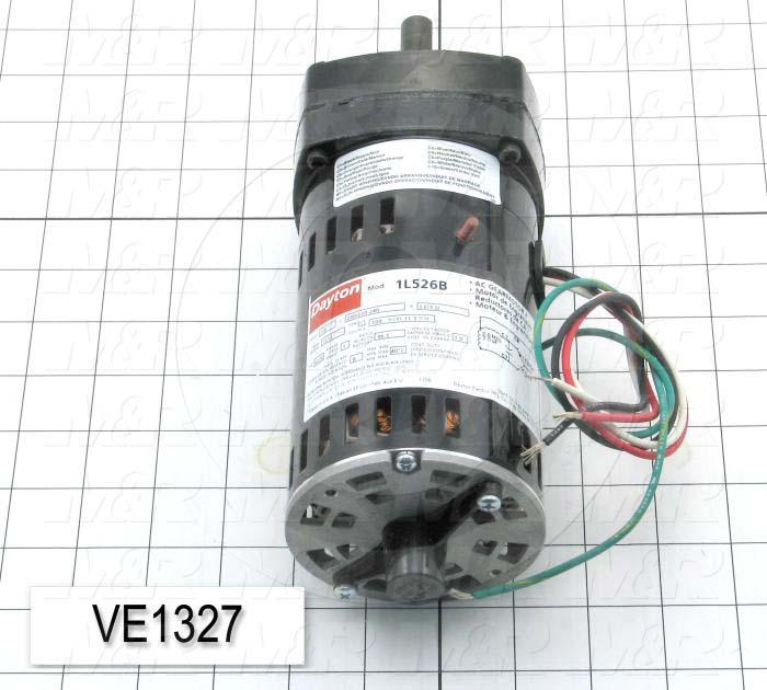 AC Motor, Parallel Shaft, 100 Inch Pounds, 17 RPM, 230VAC, 1 Phase, 50/60Hz, 0.30, 1/2"X 1.00" Shaft