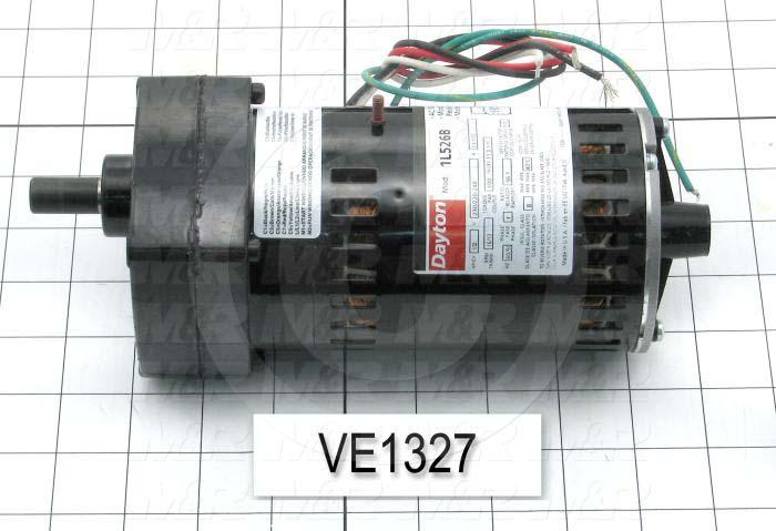 AC Motor, Parallel Shaft, 100 Inch Pounds, 17 RPM, 230VAC, 1 Phase, 50/60Hz, 0.30, 1/2"X 1.00" Shaft
