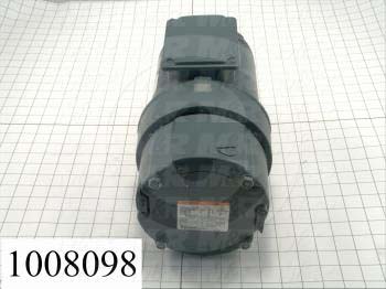 AC Motor, With Brake, 1HP, 56C Frame, 1750 RPM, 208-230/460VAC, 3 Phase, 60Hz