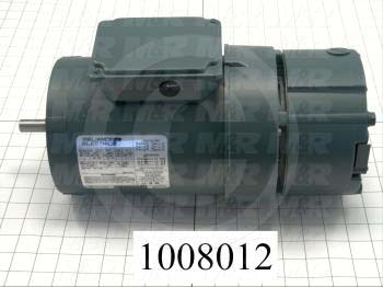 AC Motor, With Brake, 3/4HP, 208-230VAC, 3 Phase, 120/208V Brake Coil Voltage