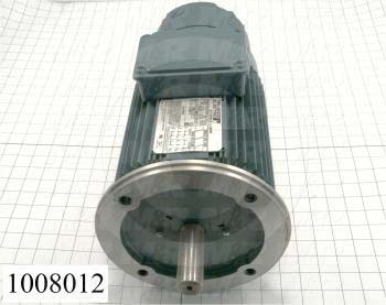 AC Motor, With Brake, 3/4HP, 208-230VAC, 3 Phase, 120/208V Brake Coil Voltage