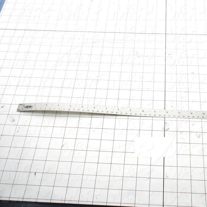 Adhesives & Seals, Lexan Ruler, 1" Width, 34" Long Adhesive On Back, Black On Silver Color
