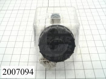 Adjustable-Flow Oil Reservoir, Capacity 1 Qt, Note : Square Polycarbonate ; with  Level Switch