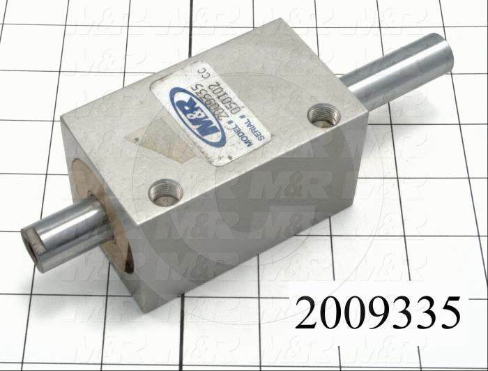 Air Cylinders, Double Rod Type, Standard NFPA, 3/8-24 UNF Rod Thread, Double Acting Model, 1 5/8" Bore, 2" Stroke, Carriage Lift Function