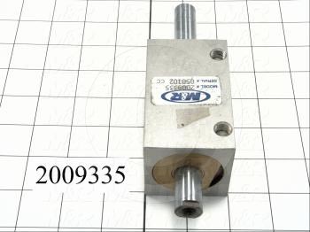 Air Cylinders, Double Rod Type, Standard NFPA, 3/8-24 UNF Rod Thread, Double Acting Model, 1 5/8" Bore, 2" Stroke, Carriage Lift Function