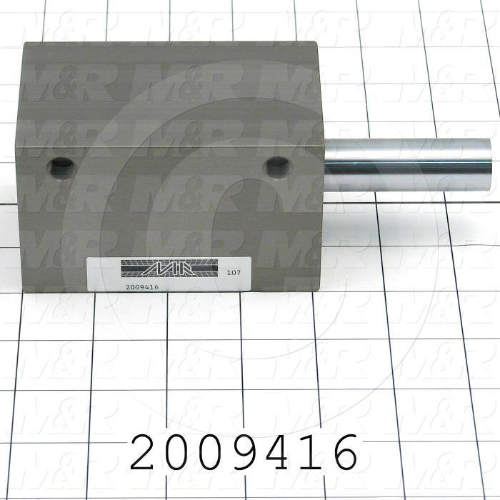 Air Cylinders, Double Rod Type, Standard NFPA, Double Acting Model, 2" Bore, 2" Stroke, Flood Bar Function