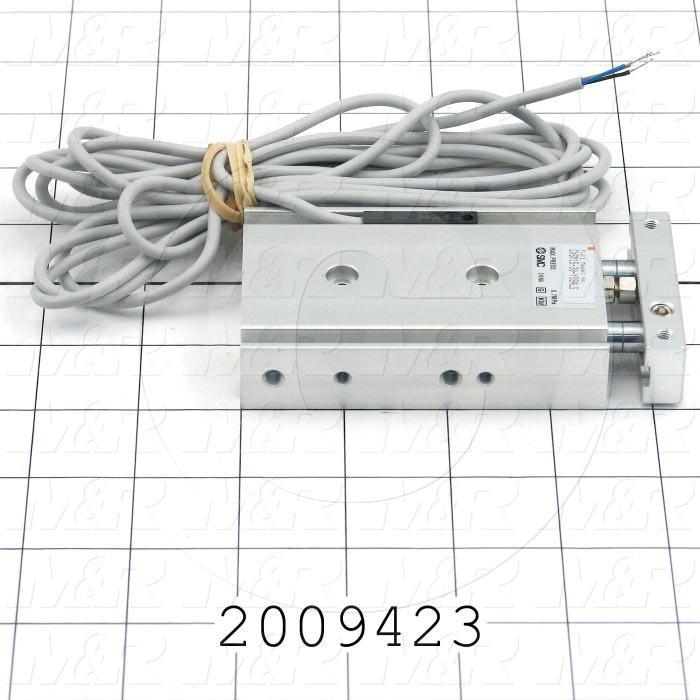Air Cylinders, Dual Rod Type, Double Acting Model, 15 mm Bore, 30 mm Stroke, Basic Type Slide Bearing with Auto Switch