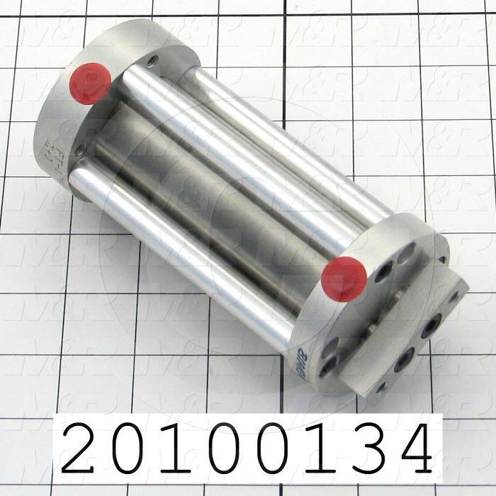 Air Cylinders, Dual Rod Type, Standard NFPA, 1/4-20 UNC Rod Thread, Double Acting Model, 1 1/2" Bore, 4" Stroke