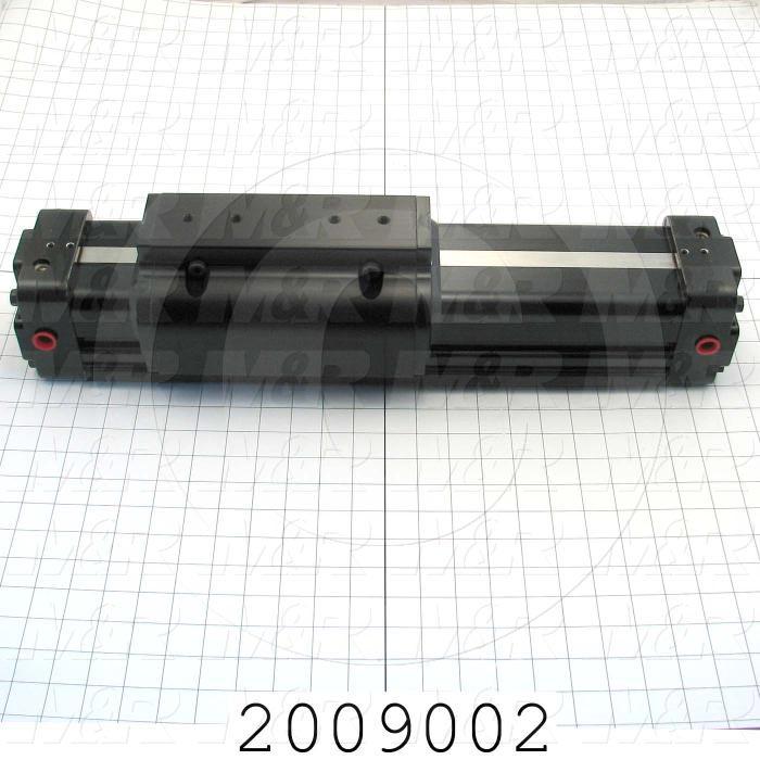 Air Cylinders, Rod Less Type, Double Acting Model, 63 mm Bore, 6" Stroke, Index Cylinder Function