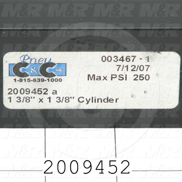 Air Cylinders, Rod Type, 1 3/8" Bore, 1 3/8" Stroke