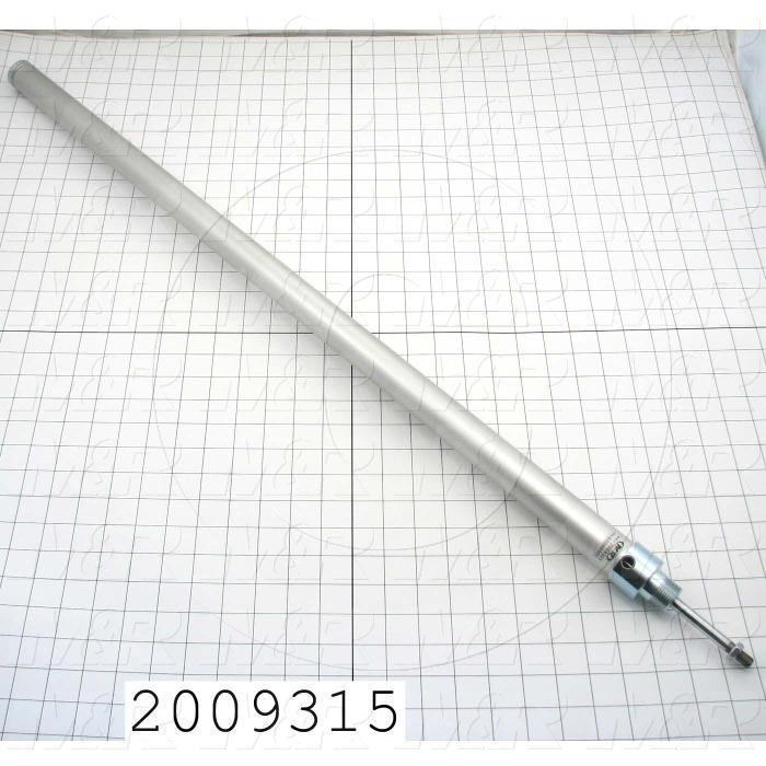 Air Cylinders, Rod Type, 3/8-16 Rod Thread, Double Acting Model, 1 1/8" Bore, 31" Stroke, Carriage Stroke Function