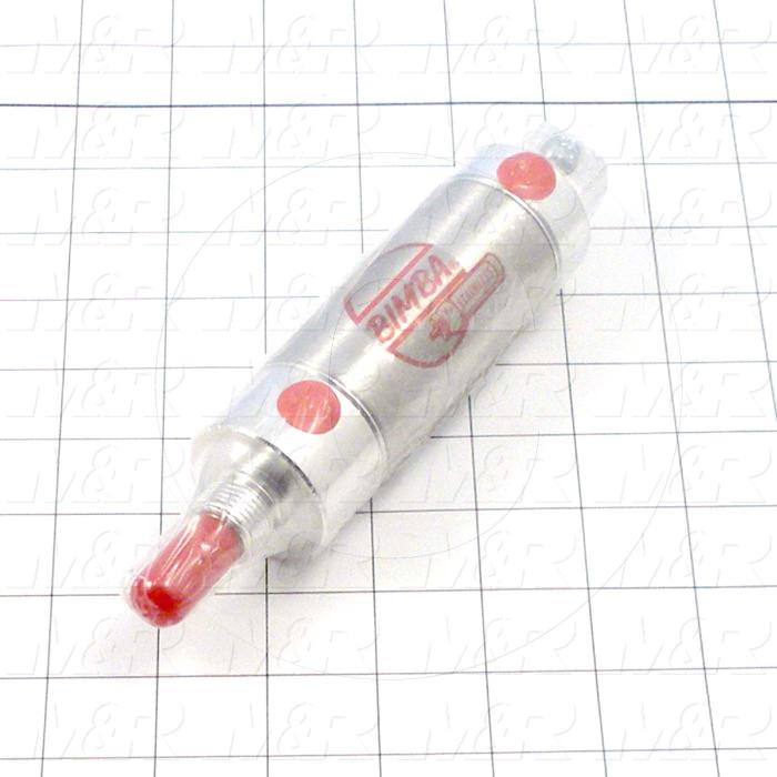 Air Cylinders, Rod Type, 7/16-20 UNF Rod Thread, Double Acting Model, 1 1/2" Bore, 1 3/4" Stroke, With Adjustable Cushion