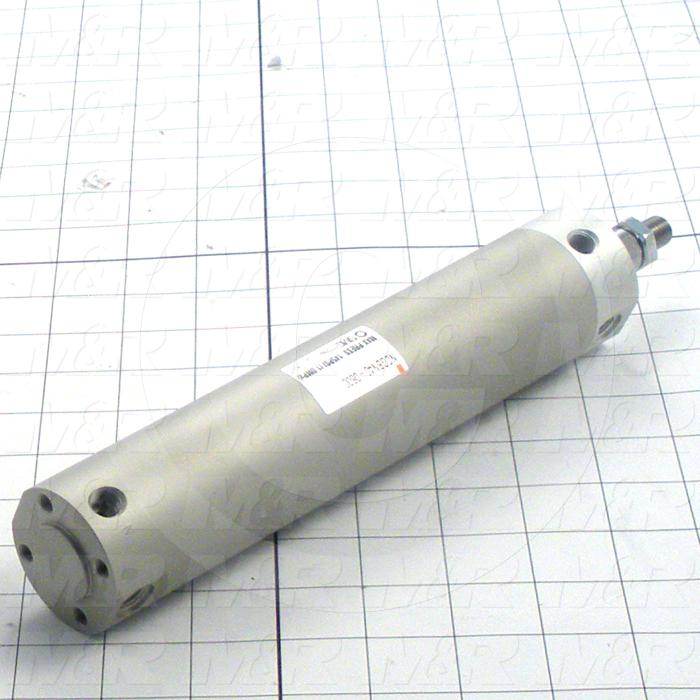 Air Cylinders, Rod Type, 7/16-20 UNF Rod Thread, Double Acting Model, 1 1/2" Bore, 6" Stroke, Urethane Bumper