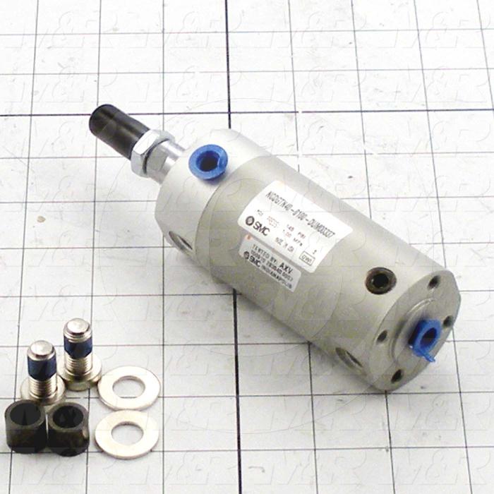 Air Cylinders, Rod Type, 7/16-20 UNF Rod Thread, Double Acting Model, 40 mm Bore, 1" Stroke, Urethane Bumper