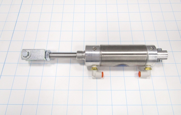 Air Cylinders, Rod Type, Double Acting Model, 1 1/2" Bore, 1 3/4" Stroke, With Adjustable Cushion, Part 2010200 With Piston Rod Clevis