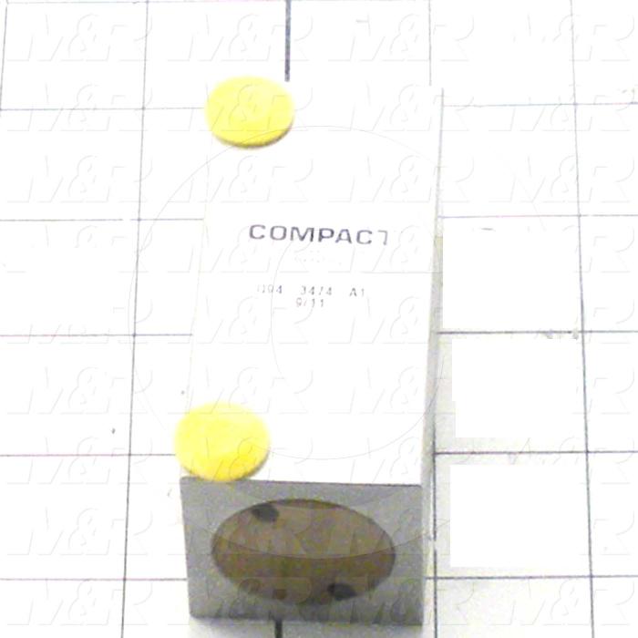 Air Cylinders, Rod Type, Double Acting Model, 1 1/8" Bore, 2" Stroke, Front Mount, Left Side Ports