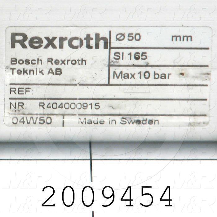 Air Cylinders, Rod Type, M16 x 1.5 Rod Thread, Double Acting Model, 50 mm Bore, 165 mm Stroke, With Bumper Bumper, End Cup With Two Mounting Holes
