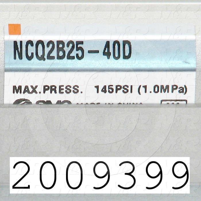 Air Cylinders, Rod Type, Standard ISO, Double Acting Model, 25 mm Bore, 40 mm Stroke