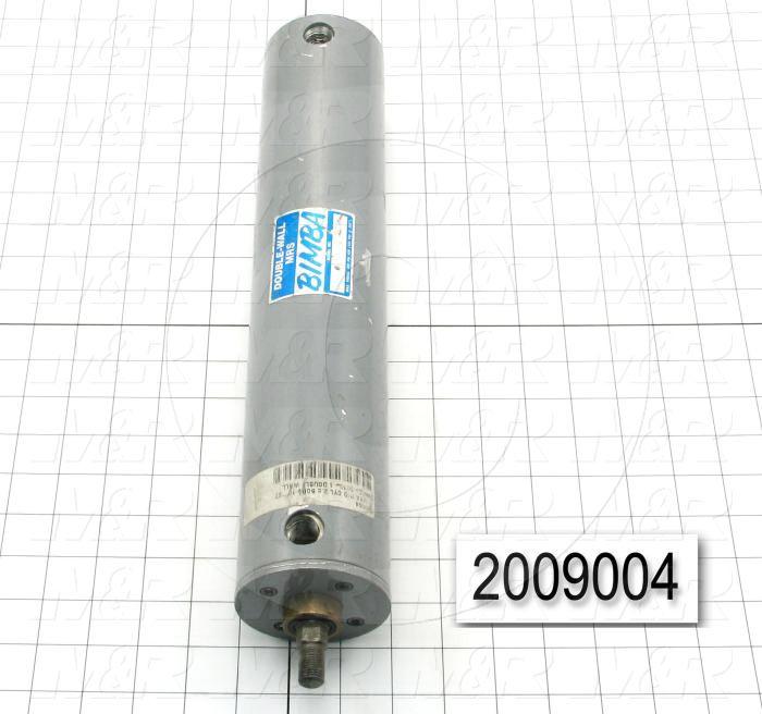 Air Cylinders, Rod Type, Standard NFPA, 1/2-20 UNF Rod Thread, Double Acting Model, 2 1/2" Bore, 10" Stroke, Both Ends Cushion