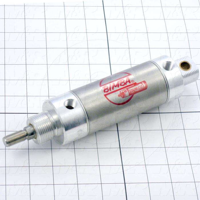 Air Cylinders, Rod Type, Standard NFPA, 1/2-20 UNF Rod Thread, Double Acting Model, 2" Bore, 2" Stroke, Both Ends Cushion