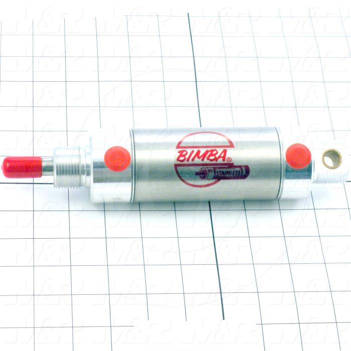 Air Cylinders, Rod Type, Standard NFPA, 1/2-20 UNF Rod Thread, Double Acting Model, 2" Bore, 2" Stroke, Both Ends Cushion