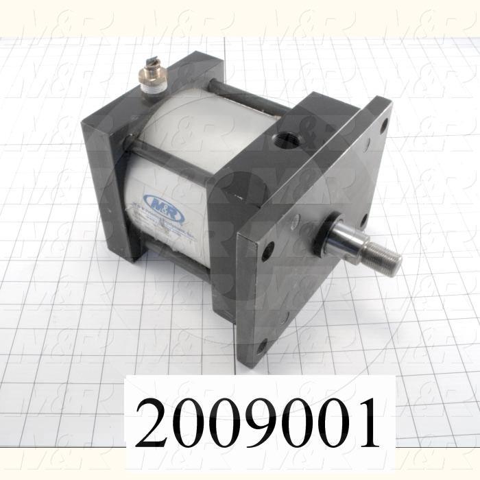 Air Cylinders, Rod Type, Standard NFPA, 3/4-16 UNC Rod Thread, Double Acting Model, 5" Bore, 2" Stroke, Both Ends Cushion