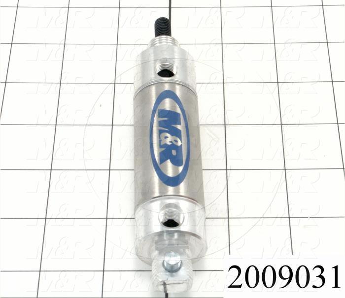 Air Cylinders, Rod Type, Standard NFPA, 5/16-24 UNF Rod Thread, Double Acting Model, 1 1/16" Bore, 1" Stroke, Both Ends Cushion