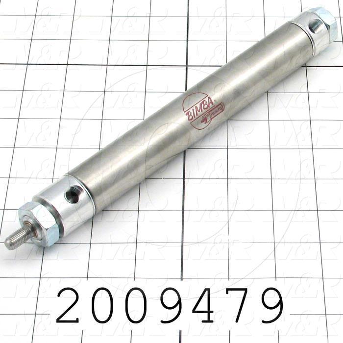 Air Cylinders, Rod Type, Standard NFPA, 5/16-24 UNF Rod Thread, Double Acting Model, 1 1/16" Bore, 6" Stroke, Both Ends Cushion