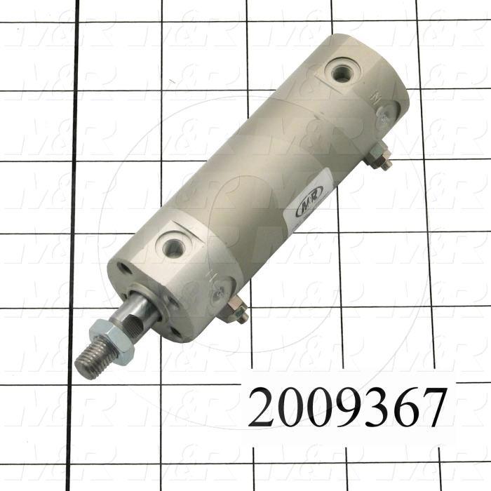 Air Cylinders, Rod Type, Standard NFPA, 5/16-24 UNF Rod Thread, Double Acting Model, 25 mm Bore, 1" Stroke, Both Ends Cushion