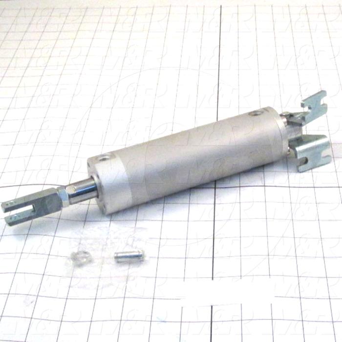 Air Cylinders, Rod Type, Standard NFPA, 5/16-24 UNF Rod Thread, Double Acting Model, 50 mm Bore, 4" Stroke, Both Ends Cushion, Urethane Bumper