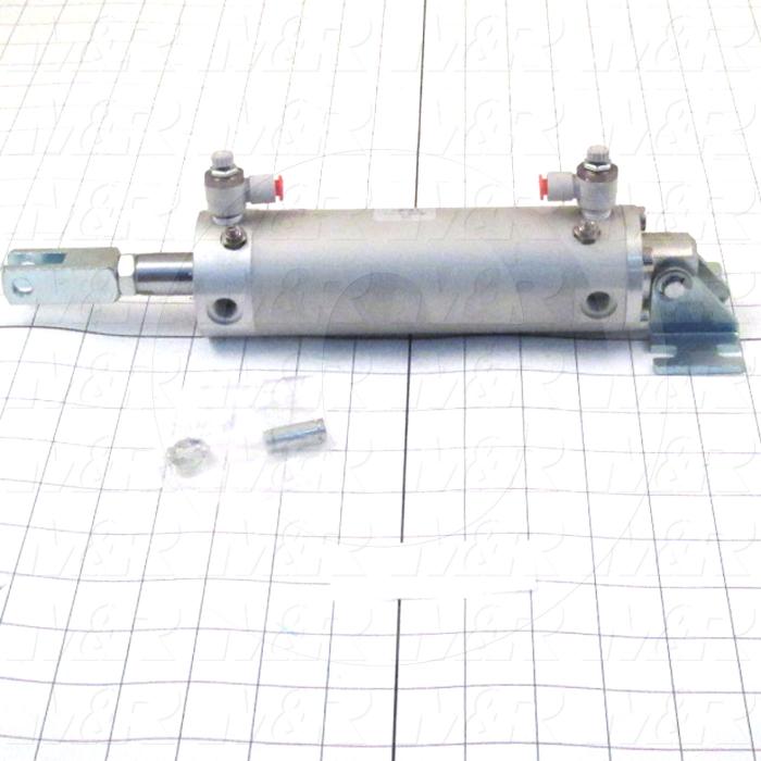 Air Cylinders, Rod Type, Standard NFPA, 5/16-24 UNF Rod Thread, Double Acting Model, 50 mm Bore, 4" Stroke, Both Ends Cushion, Urethane Bumper