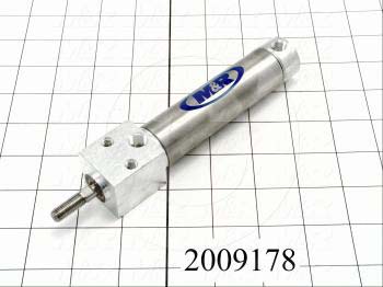 Air Cylinders, Rod Type, Standard NFPA, 5/16-24 UNF Rod Thread, Single Acting Model, 1 1/16" Bore, 2 1/2" Stroke, Both Ends Cushion