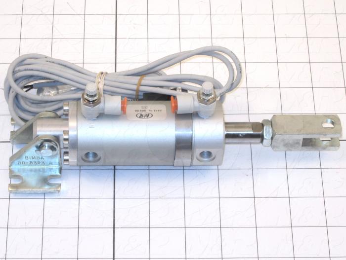 Air Cylinders, Rod Type, Standard NFPA, Double Acting Model, 1 1/2" Bore, 1" Stroke, Urethane Bumper