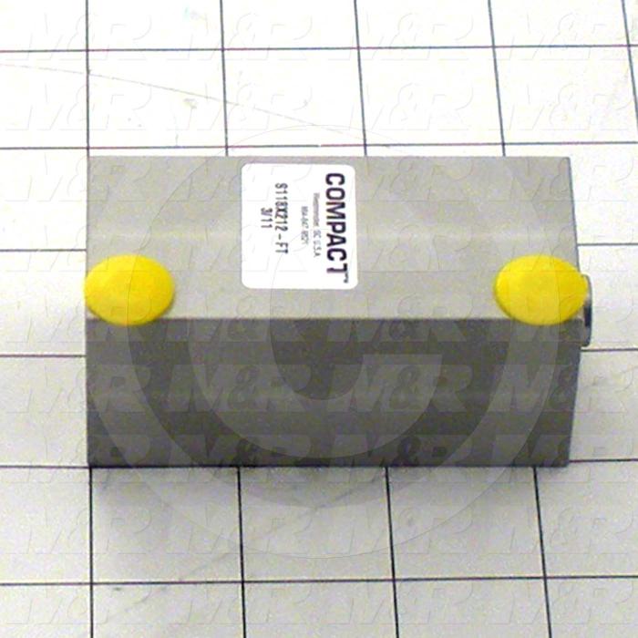 Air Cylinders, Rod Type, Standard NFPA, Double Acting Model, 1 1/8" Bore, 2 1/2" Stroke, Both Ends Cushion, Master Frame Up-Down Function