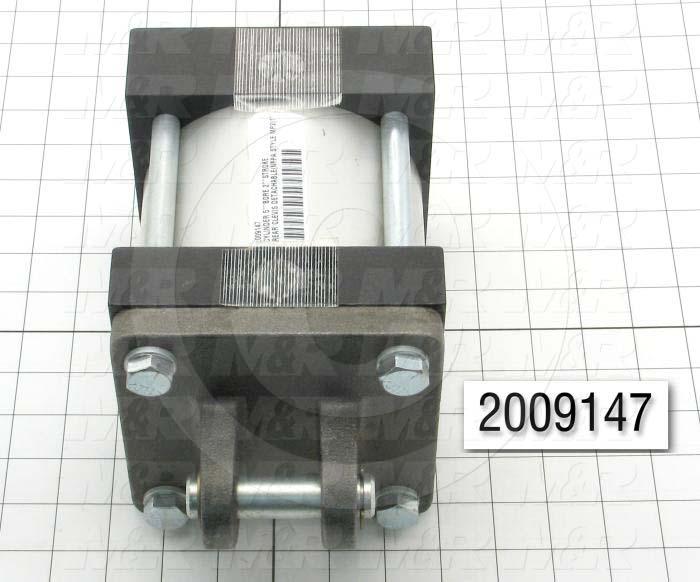 Air Cylinders, Rod Type, Standard NFPA, Double Acting Model, 5" Bore, 2" Stroke, Both Ends Cushion, Head Lift Function