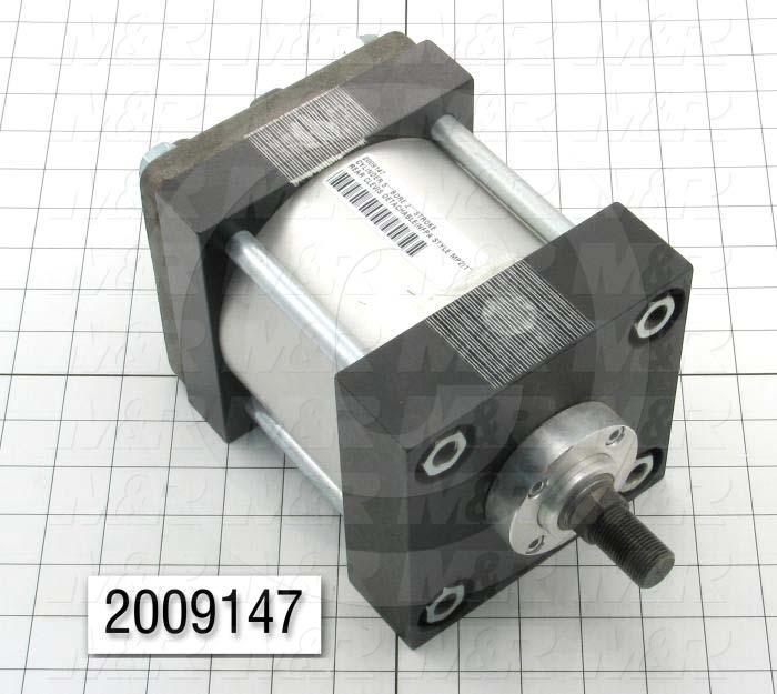 Air Cylinders, Rod Type, Standard NFPA, Double Acting Model, 5" Bore, 2" Stroke, Both Ends Cushion, Head Lift Function