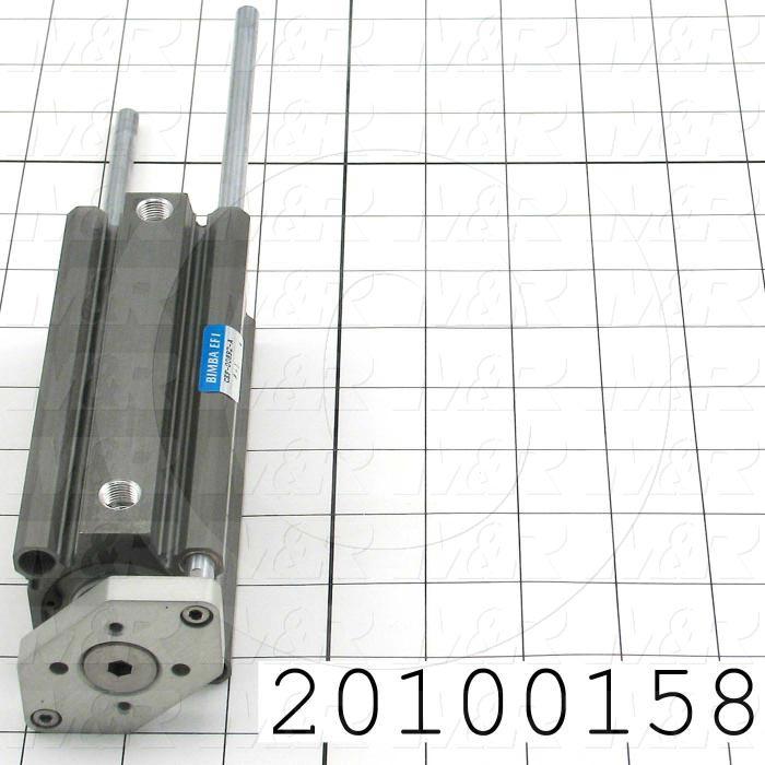 Air Cylinders, Single Rod Non-Rotating Type, Standard NFPA, Double Acting Model, 40 mm Bore, 100 mm Stroke, Rubber Bumper