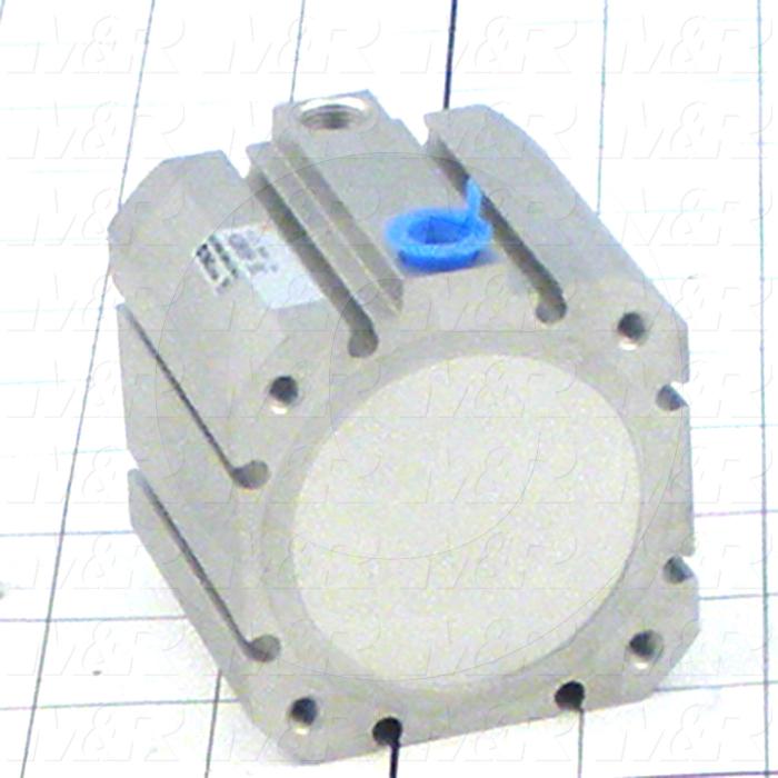 Air Cylinders, Single Rod Type, 1/2-20 UNF Rod Thread, Double Acting Model, 2" Bore, 1 1/2" Stroke, Rubber Bumper
